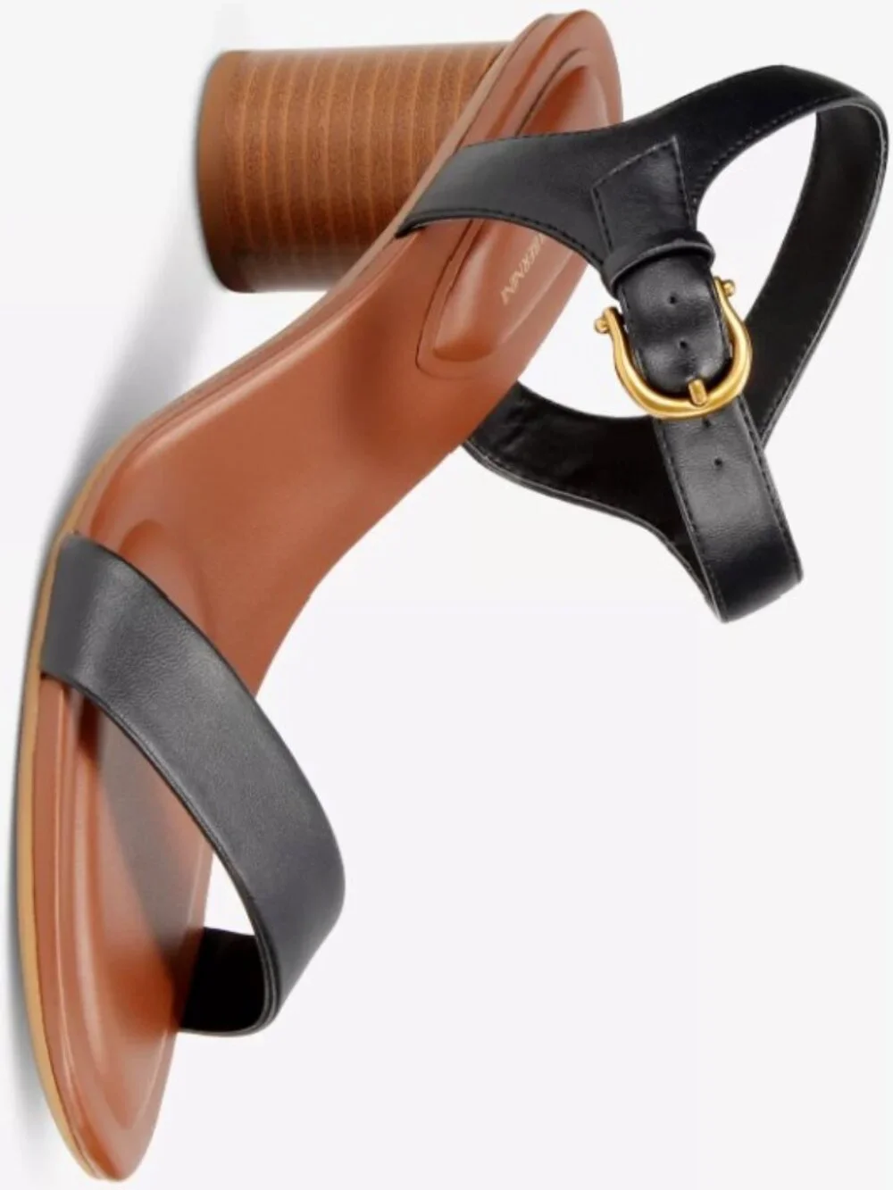 GIANI BERNINI CYLINDER STACKED HEEL SANDALS (SIZE 11M)